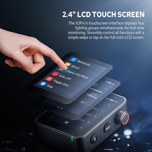 GODOX X3 Pro S X3Pro-S TTL Wireless Flash Trigger for Sony, 2.4G Wireless Touchscreen Flash Transmitter, Support Bluetooth & APP Control, Built-in Lithium Battery, Fast Charging, Pro Performance in Saudi Arabia