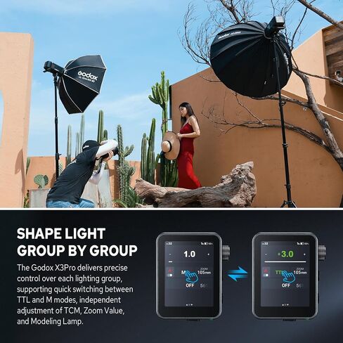 GODOX X3 Pro S X3Pro-S TTL Wireless Flash Trigger for Sony, 2.4G Wireless Touchscreen Flash Transmitter, Support Bluetooth & APP Control, Built-in Lithium Battery, Fast Charging, Pro Performance in Saudi Arabia