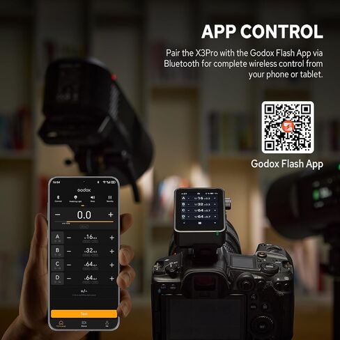 GODOX X3 Pro S X3Pro-S TTL Wireless Flash Trigger for Sony, 2.4G Wireless Touchscreen Flash Transmitter, Support Bluetooth & APP Control, Built-in Lithium Battery, Fast Charging, Pro Performance in Saudi Arabia
