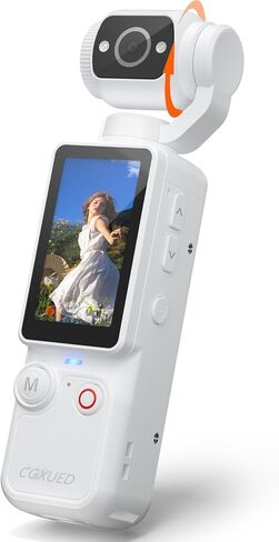 Vlogging Camera, Mini Camcorder, Portable Handheld Video Camera | Mini camcorder with 180° rotating lens, 7-hour battery, 32GB card, one-button recording for travel and daily moments in Kuwait