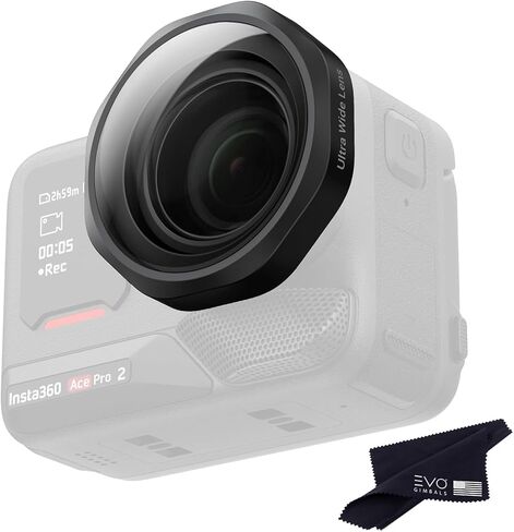 insta360 Ultra Wide Lens for Insta360 Ace Pro 2, 4K60fps Video Mode, 16:9 Ratio, UltraWide FOV, an Ultra-Wide 189º Field of View. Perfect for immersive, Cinematic Shots. in Kuwait