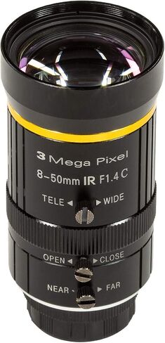 Arducam 8-50mm C-Mount Zoom Lens for IMX477 Raspberry Pi HQ Camera, with C-CS Adapter, Industrial Telescope Lens in Kuwait
