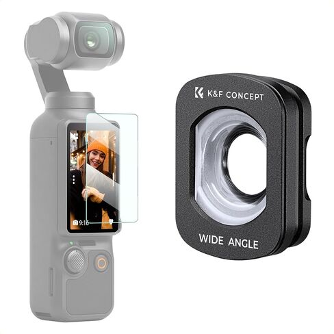 K&F CONCEPT Magnetic Wide-Angle Lens | Compatible with DJI Osmo Pocket 4 & Pocket 3, Xtra Muse, Multi-coated, Optical Glass, FD161 in Kuwait