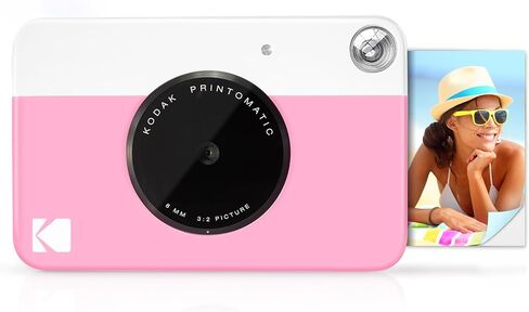 Kodak x Barbie Printomatic Full-Color Instant Print Digital Camera Barbie Gift Bundle (Signature Style)+ Barbie Case, Photo Album, Sticker & Hanging Frames, 50 Stickers + Zink Paper (20 Sheets) in Kuwait