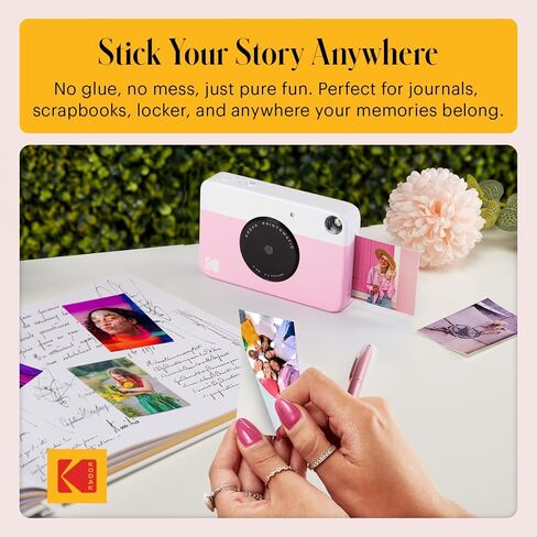 Kodak x Barbie Printomatic Full-Color Instant Print Digital Camera Barbie Gift Bundle (Signature Style)+ Barbie Case, Photo Album, Sticker & Hanging Frames, 50 Stickers + Zink Paper (20 Sheets) in Kuwait