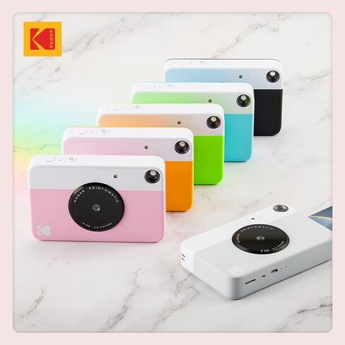Kodak x Barbie Printomatic Full-Color Instant Print Digital Camera Barbie Gift Bundle (Signature Style)+ Barbie Case, Photo Album, Sticker & Hanging Frames, 50 Stickers + Zink Paper (20 Sheets) in Kuwait