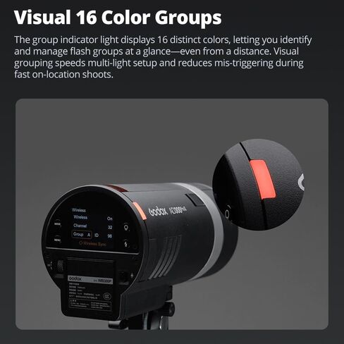 Godox AD300 Pro II AD300ProII 300Ws Outdoor Flash | 12W 2800K-6000K Bi-Color LED, 2.4G X Wireless, TTL 1/8000s HSS, 0.01s-1.5s Recycle, 1/1~1/512 Power Steps in Kuwait