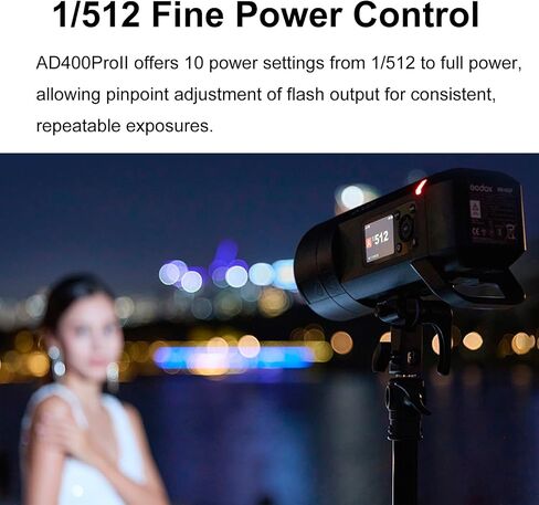 GODOX AD400 Pro II AD400Pro II AD400ProII 400Ws Outdoor Flash,2.4G TTL 1/8000 HSS,0.01~1s Recycle Time,460 Full Power Flashes for Canon Sony Nikon Fuji Olympus Panasonic Etc Cameras in Kuwait