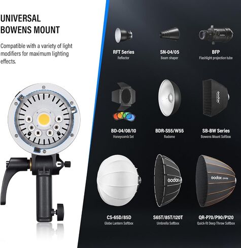 Godox AD600BMII AD600 bm(2025) Bowens Mount 600Ws Led Video Light High Speed Sync Outdoor Studio Flash Strobe with 2.4G Wireless X System,8940mAh Battery to Provide 500 Full Power Flashes in Kuwait