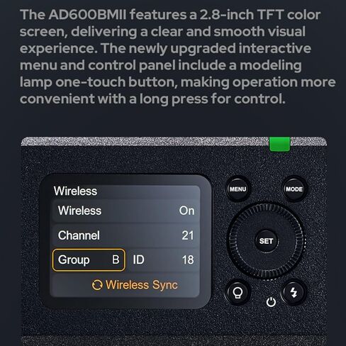 Godox AD600BM II 600Ws Outdoor Flash, Bowens Mount Monolight, GN87 1/8000 HSS, 500 Full Power Flashes, 0.01s ～ 1.9s Recycle Time with 40W Modeling Lamp for DSLR Cameras (Godox AD600BM Upgraded) in Kuwait