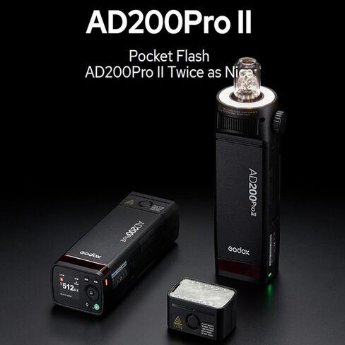 Godox AD200 Pro II Pocket Flash with X3ProN Flash Trigger for Nikon Cameras | 2.4G TTL HSS 1/8000 Seconds,500 Full Power Flashes,0.01-1.8s Recycling,Bi-Color Modeling Lamp(Godox AD200ProII+X3ProN) in Kuwait