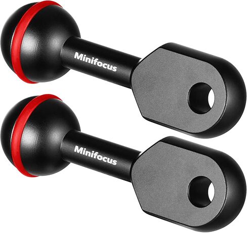 MINIFOCUS 2Pcs 1'' Ball Adapter to 1/4"-20 Screw, Universal Ball Joint Bracket with 1/4" Screw Base Adapter for Underwater Camera Arm Tray Diving Photography System in Kuwait