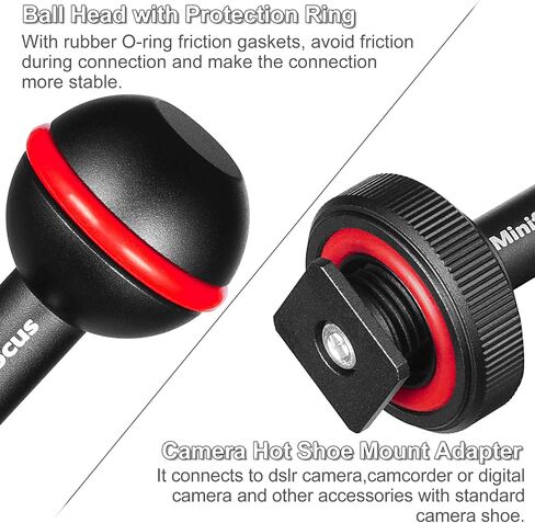 MINIFOCUS 2Pcs 1'' Ball Adapter to 1/4"-20 Screw, Universal Ball Joint Bracket with 1/4" Screw Base Adapter for Underwater Camera Arm Tray Diving Photography System in Kuwait