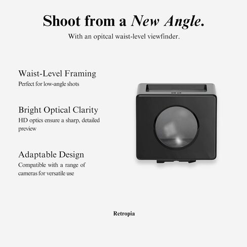 Retropia Optical Waist Level Viewfinder | Universal Compatibility for Glare-Free, Bright Clarity, Low-Angle Shots | Premium & Tool-Free for Standard Hot Shoe Mounts in Kuwait