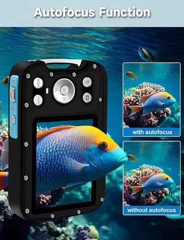 5K Waterproof Camera, 96MP 33FT Underwater Camera with Dual Screens, Autofocus Digital Camera for Snorkeling, Scuba Diving, Surfing & Travel in Kuwait