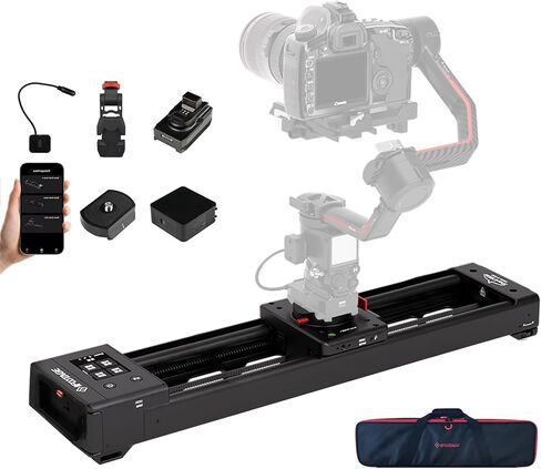 IFOOTAGE Shark Slider Nano II-860 5-Axis Motion Control Camera Slider, Compatible with RS2/RS3 Pro/RS4 Gimbals, 11lbs Max Load, 34" Length, 7.65lbs Lightweight, AI Powered Quiet Filmmaking Slider in Kuwait