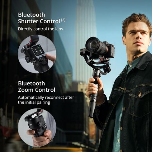 DJI RS 3 Mini, Camera Gimbal Stabilizer, Canon/Sony/Nikon/Fujifilm | 2 kg (4.4 lbs) Tested Payload, Native Vertical Shooting, Bluetooth Shutter Control, 3rd-Gen RS Stabilization, 795g in Kuwait