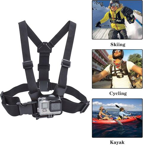 Adjustable Mobile Phone Chest Strap Harness Mount, Cell Phone Chest Strap Clip Holder for iPhone, GoPro Hero, AKASO, DJI Osmo Action Cameras in Kuwait