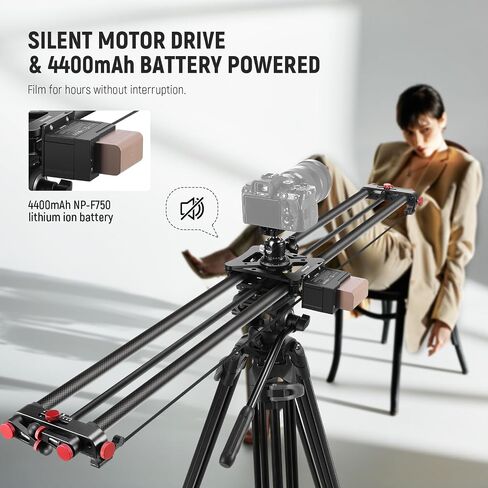 NEEWER 31.5"/80cm Motorized Camera Slider, DSLR Carbon Fiber Dolly Rail Slider with App Control, 4400mAh F750 Battery for Time Lapse Photography, Supports Video Mode, NOT Include Charger, ER1 in Saudi Arabia