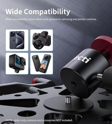 Zecti Camera Slider 16 "/40 cm Adjustable Carbon Fiber Camera Dolly Track Slider Video Stabilizer Rail for Camera DSLR Video Movie Photography Camcorder Stabili & Phone in Saudi Arabia