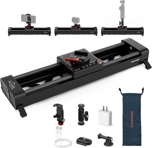 IFOOTAGE Pico Motorized Camera Slider, 2-Axis Electric Slider with 360° Pan, APP Control, NFC One-Tap, Time Lapse, Stop Motion, Compatible with DJI Pocket 3/Action 5/6, for Vlog & Video Recording in Kuwait