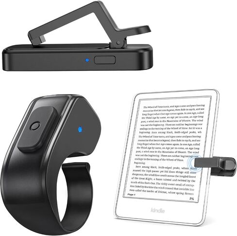Case-Friendly Page Turner Ring for Kindle Paperwhite Oasis Kobo eReaders | Camera Camcorder Remote Controls, Page Turner Clicker for iPhone ipad Tablets with Storage Bag Raspberry in Saudi Arabia
