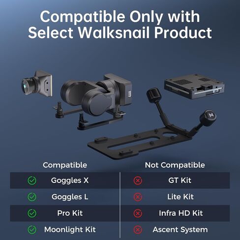 CADDXFPV Walksnail GM2 V1-Axis Gimbal – FPV Head Tracking | Mechanical Stabilization, UART/PWM Control, Compatible with Walksnail VTX Models, for FPV Drones, RC Cars & Fixed-Wing in Kuwait