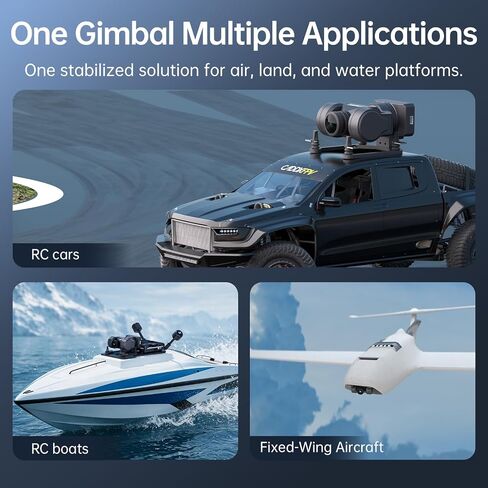 CADDXFPV Walksnail GM2 V1-Axis Gimbal – FPV Head Tracking | Mechanical Stabilization, UART/PWM Control, Compatible with Walksnail VTX Models, for FPV Drones, RC Cars & Fixed-Wing in Kuwait