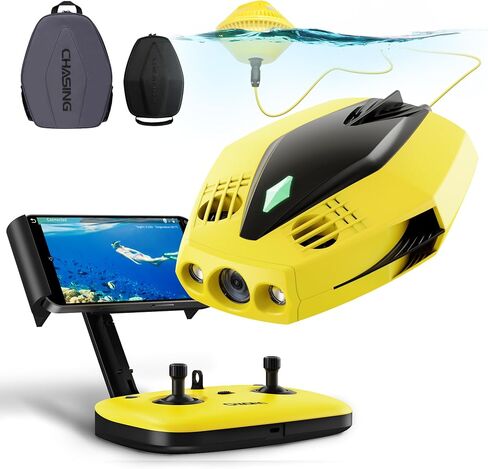 Chasing Dory Underwater Drone - Palm-Sized 1080p Full HD Underwater Drone with Camera for Real Time Viewing, APP Remote Control Green (Yellow) in Kuwait