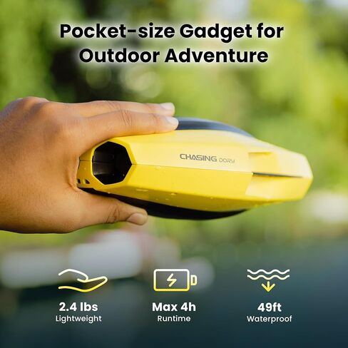 Chasing Dory Underwater Drone - Palm-Sized 1080p Full HD Underwater Drone with Camera for Real Time Viewing, APP Remote Control Green (Yellow) in Kuwait