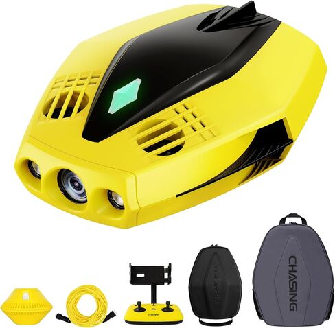 Chasing Dory Underwater Drone - Palm-Sized 1080p Full HD Underwater Drone with Camera for Real Time Viewing, APP Remote Control Green (Yellow) in Kuwait