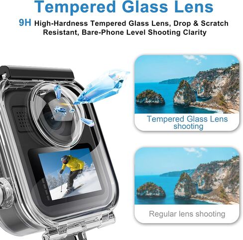 FiTSTILL Waterproof Housing only for Go Pro MAX 2, 40M/131FT Touchscreen Dive Housing Underwater Protective Case with Mount and Accessory Kit (NOT for MAX 2019 & MAX360 2025) in Kuwait