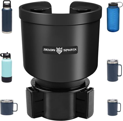 Upgraded Car Cup Holder Expander Adapter with Offset Adjustable Base, Compatible with Yeti 14/24/36/46oz Ramblers, Hydro Flasks 32/40oz, Other Large Bottles Mugs in 3.5"-4.0", 1 Pack in Saudi Arabia