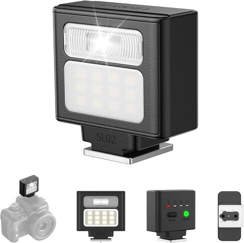 ULANZI SL01 Mini Camera Flash, GN8 6500K Mini Flash Speedlite | 4 Power Levels Flash Compatible with Sony ZV-1/ZV-E10/Canon/Nikon/Fuji/Panasonic/Leica, 【Not Compatible with Sony ZV-1F】 in Kuwait