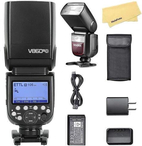 GODOX V860III-F Camera Flash for Fujifilm Fuji Camera Flash Speedlite | 76Ws GN60 2.4G TTL HSS 1/8000s,480 Full-Power Flashes,0.01-1.5s Recycle Time,10 Levels LED Modeling La in Kuwait