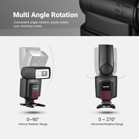 NEEWER TT560 Camera Flash Speedlite Compatible with Canon Sony Nikon Panasonic Fuji DSLR with Universal Single Contact Hot Shoe Mount, Speedlight Compatible with Sony ZV1, NOT for ZV-1F, No TTL in Kuwait