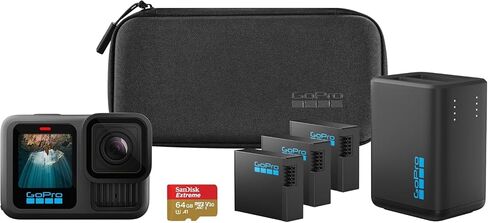 GoPro HERO13 Black + HB-Series Lens Collection - Includes Macro Lens, Ultra Wide Lens, 4 ND Filters, Anamorphic Lens, and Premium Case in Kuwait