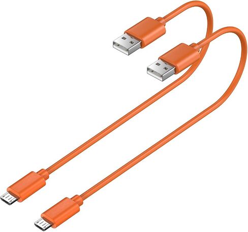 2-Pack Charger Cord for Ring Enabled Video Doorbell (Released in 2020) 2/3/3 Plus/4, Doorbell Pro/Plus, Camera Battery Micro Charging Cable, 1.6 ft Short in Kuwait
