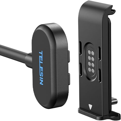 TELESIN Magnetic Charging Side Cover Battery Door and Power Cable Kit for GoPro Hero 13 Hero 12 Hero 11 Hero 10 Hero 9 Contacto Water Snow Resistant Replacement Charging Mount for Go Pro Accessories in Kuwait