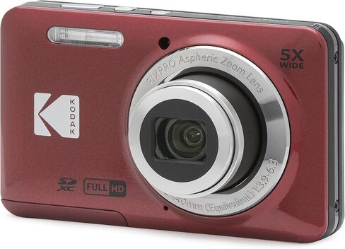 KODAK PIXPRO FZ55 16MP Compact Digital Camera, 5X Optical Zoom, Black | 1080p Full HD Video, 28mm Wide Angle Lens, 2.7 Inch LCD, Point and Shoot, Vlogging Camera, Li-Ion Battery in Saudi Arabia