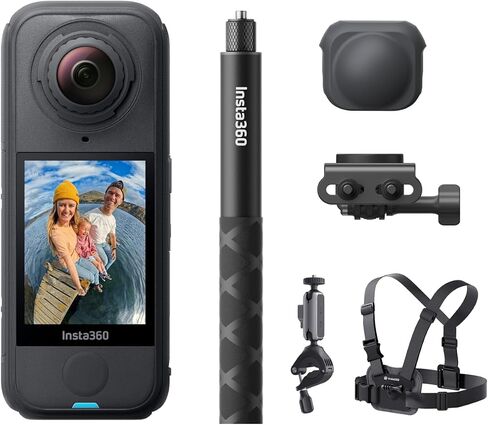 Insta360 X4 Air Invisible Dive Bundle - Waterproof (197ft/60m) & Lightweight 165g 8K 360 Camera, Invisible Selfie Stick, Replaceable Lenses, Shoot First & Frame Later, Stabilization, AI Editing in Kuwait