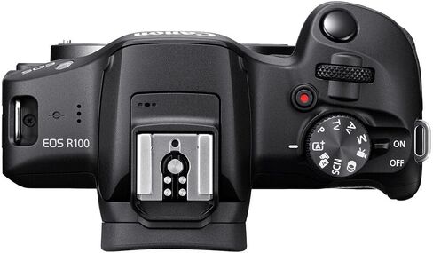Canon EOS R100 Mirrorless Camera with 18-45mm Lens Bundle | 24.2MP APS-C Sensor, Dual Pixel AF & 4K Video | for Beginners, Travel, & Family Photography (6052C012) + 64GB Card + Battery + More in Kuwait