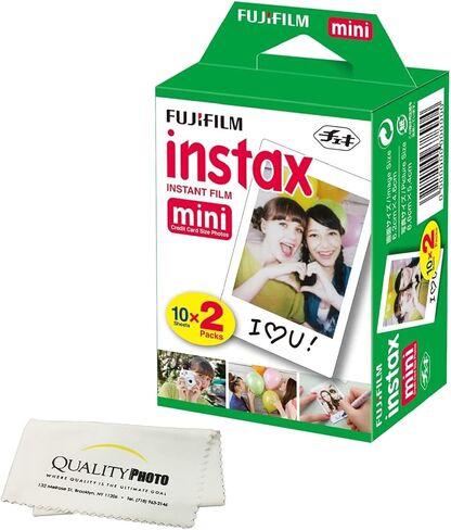 Fujifilm Instax Mini Film for All Mini Cameras + Quality Photo Cloth, 60 Sheets in Saudi Arabia