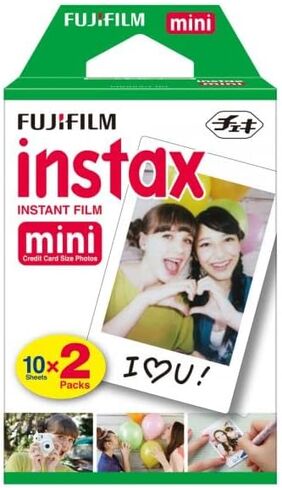Fujifilm Instax Mini Film for All Mini Cameras + Quality Photo Cloth, 60 Sheets in Saudi Arabia