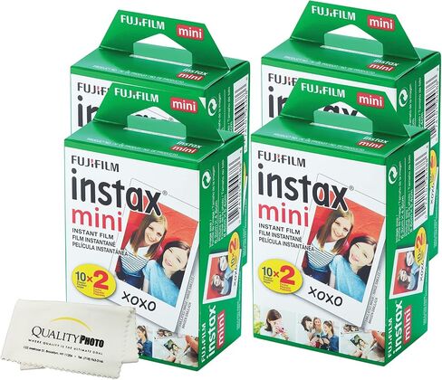 Fujifilm Instax Mini Film for All Mini Cameras + Quality Photo Cloth, 60 Sheets in Saudi Arabia