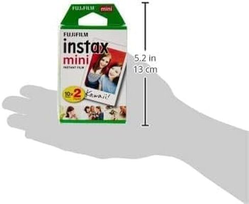 Fujifilm Instax Mini Twin Pack تنسيق الصورة فيلم ضوء النهار الفوري لكاميرات Fujifilm Instax Mini الفورية مع قماش تنظيف من الألياف الدقيقة BuzzPhoto (4 عبوات مزدوجة (80 ورقة)) in Kuwait