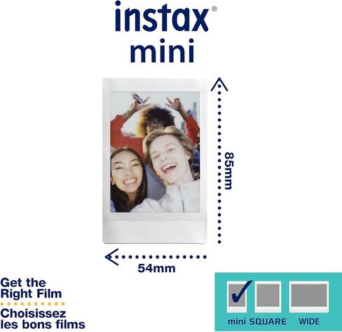 FUJIFILM Instax Mini Instant Film Twin Pack (White), 20 Photos | The instax film ensures sharp in Saudi Arabia
