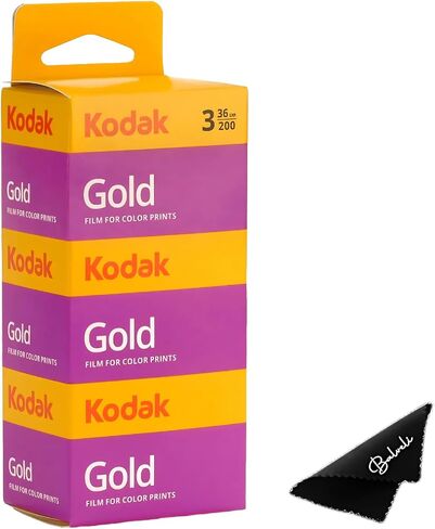 Kodak Gold 200 35mm Film Bundle, 6 Rolls (2x3 Pack), 36 Exposures Each, for 35mm Film Camera Includes Balveli Premium Microfiber Cloth-Kodak 6 Roll Pack in Saudi Arabia