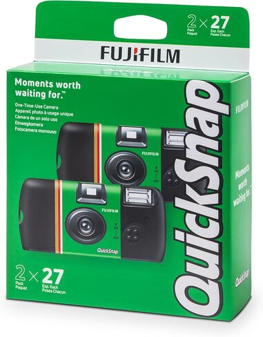 Fujifilm QuickSnap Flash 400 One-Time-Use Camera - 2 Pack in Kuwait