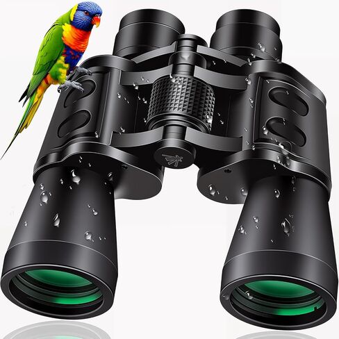 20x50 High Powered Binoculars for Adults, Clear Durable Binoculars for Bird Watching Sightseeing Wildlife Watching Travel Hunting Football Games Stargazing with Carrying Case & Strap in Kuwait